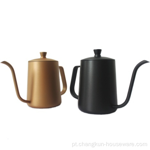 304 Aço inoxidável fabricado à mão Hand Gobeneck Coffee Kettle